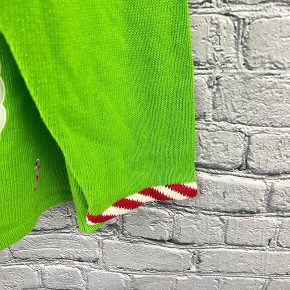 Vintage Tiara International Christmas Santa Cardigan Sweater With Red & White Tr - Picture 3 of 11